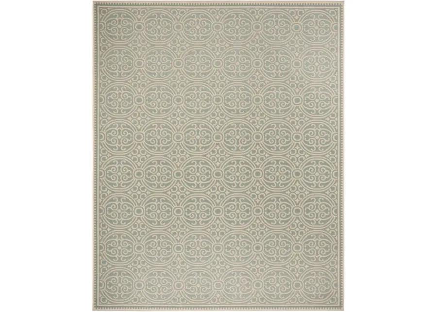 LINDEN 134 Collection LND134L-9 Cream / Aqua 9' X 12'