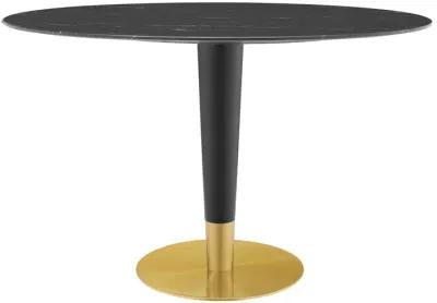 Zinque 48" Oval Artificial Marble Dining Table