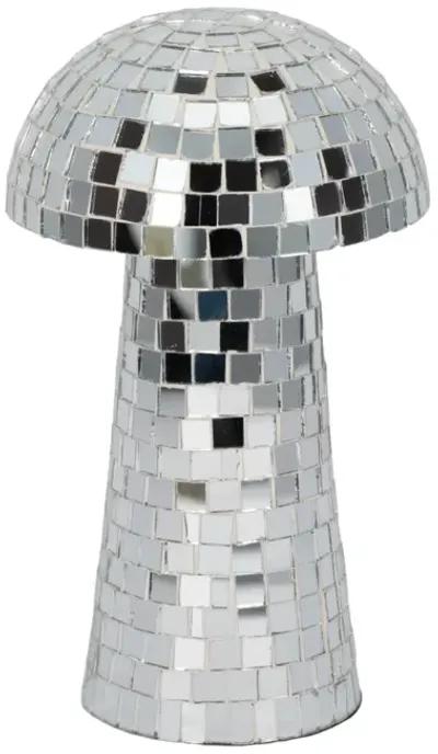 9" Mosaic Mushroom, Silver