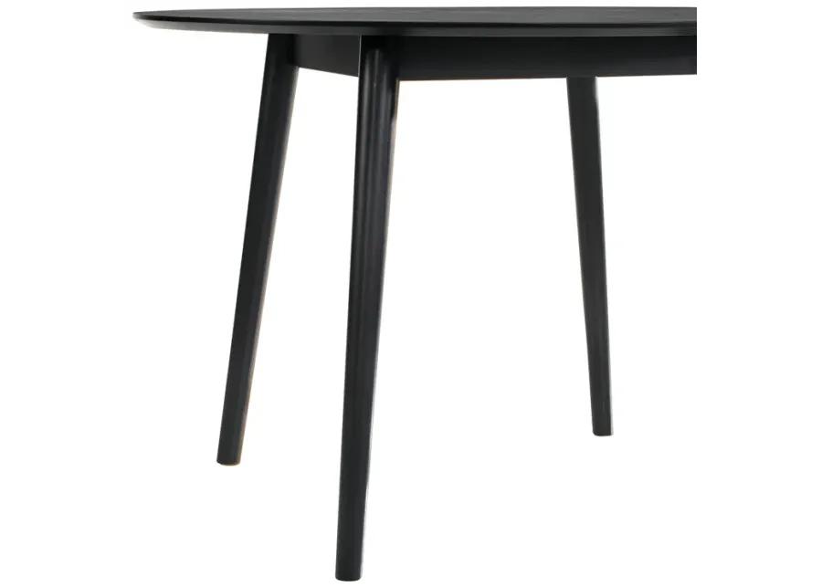 Arcadia 48" Round Dining Table in Black Wood