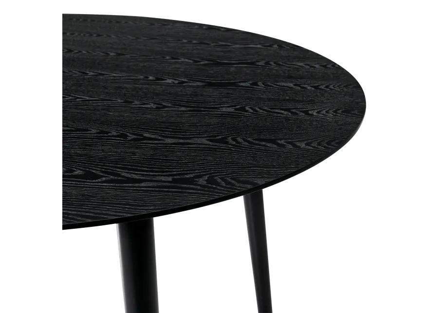 Arcadia 48" Round Dining Table in Black Wood