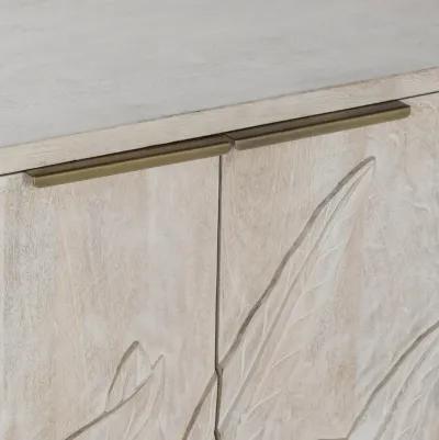 Ledro 82" Solid Wood White Washed Buffet Sideboard