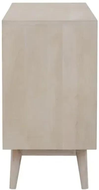 Abdullah 2-Door Accent Cabinet White Washed And Black