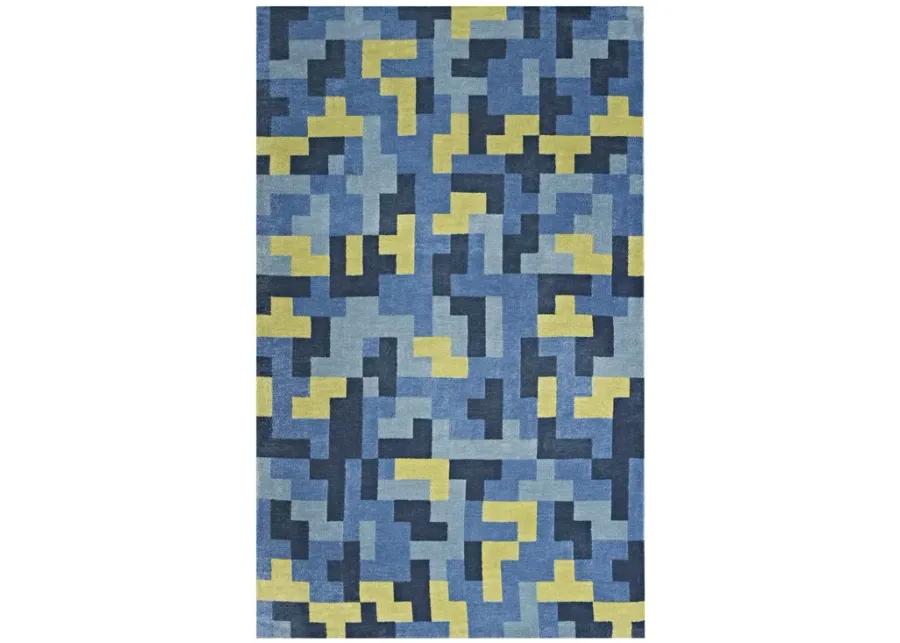 Andela Interlocking Block Mosaic 8x10 Area Rug