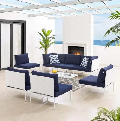 Harmony 8-Piece  Sunbrella® Outdoor Patio Aluminum Sectional Sofa Set