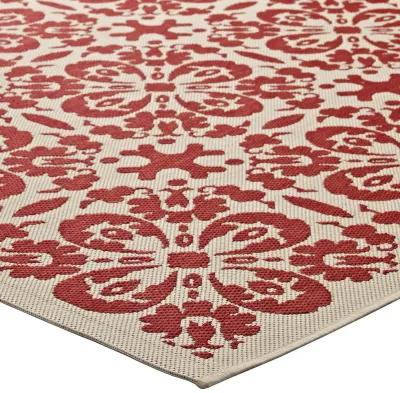 Ariana Vintage Floral Trellis 9x12 Indoor and Outdoor Area Rug