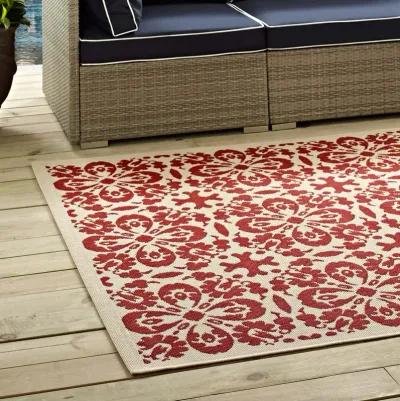 Ariana Vintage Floral Trellis 9x12 Indoor and Outdoor Area Rug