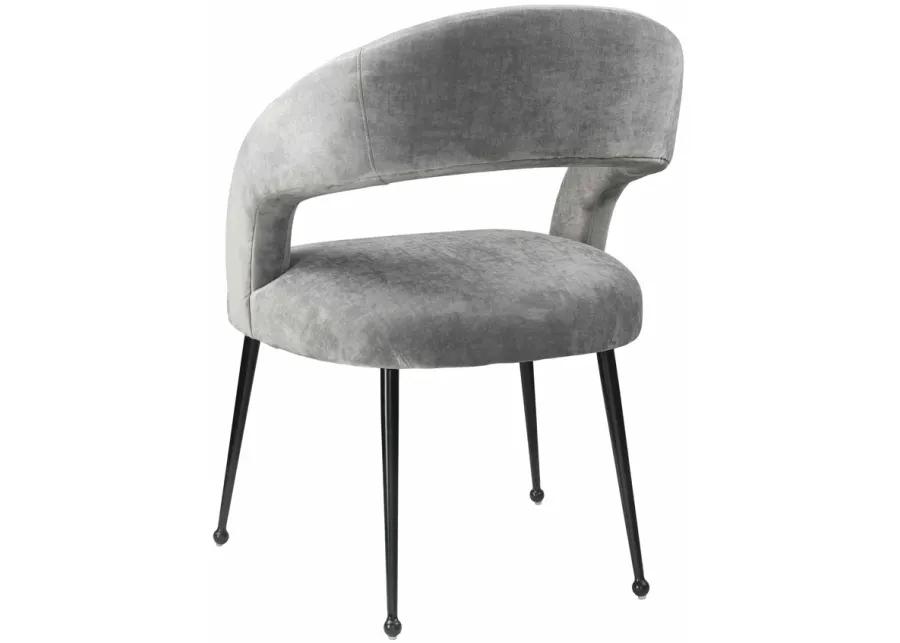 Rocco Slub Grey Dining Chair