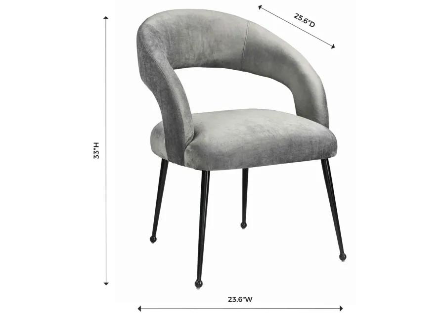 Rocco Slub Grey Dining Chair