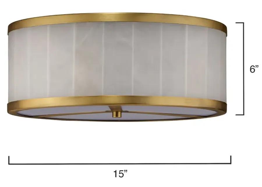 Large Upsala Alabaster Flush Mount Ceiling Light