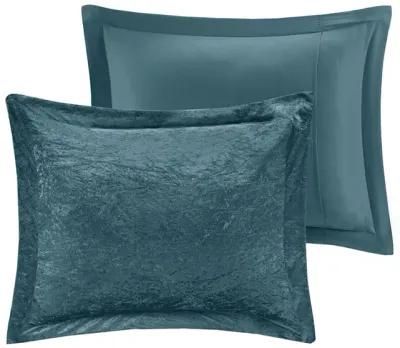 Intelligent Design Felicia Teal Velvet Comforter Set