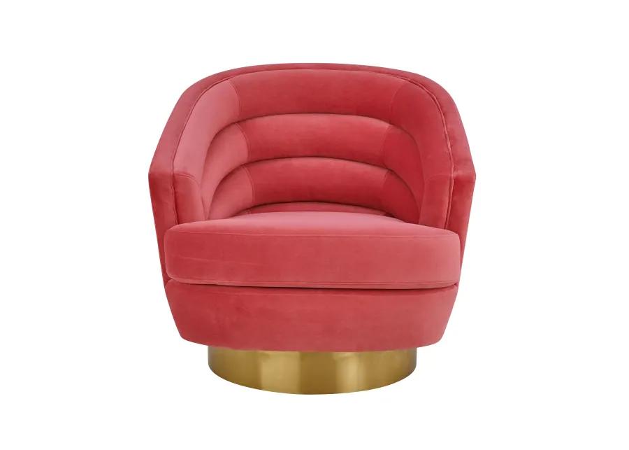 Canyon Hot Pink Velvet Swivel Chair