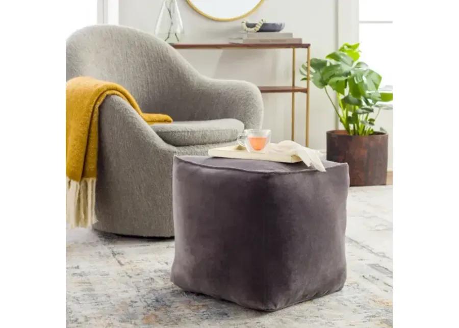 Cotton Velvet CVPF-022 16"H x 16"W x 16"D Pouf