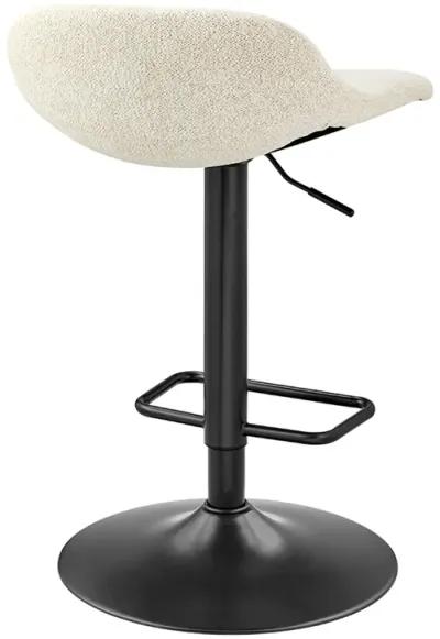 Koa KD Fabric Gaslift Swivel Bar Stool, Posh Ivory 