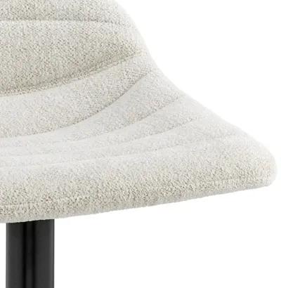 Koa KD Fabric Gaslift Swivel Bar Stool, Posh Ivory 