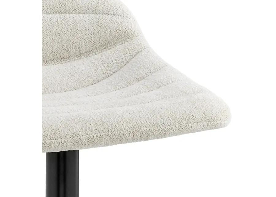 Koa KD Fabric Gaslift Swivel Bar Stool, Posh Ivory 