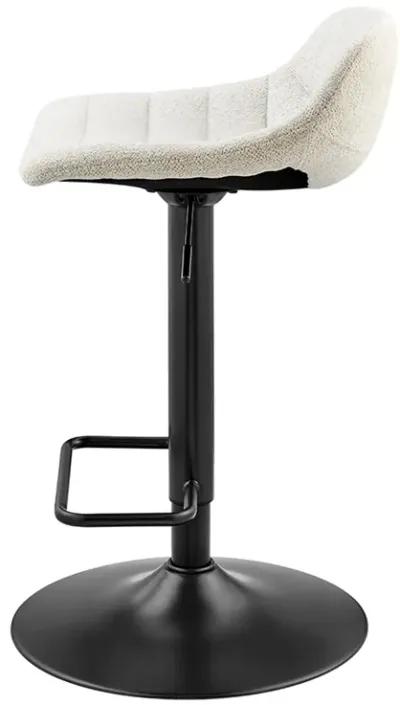 Koa KD Fabric Gaslift Swivel Bar Stool, Posh Ivory 