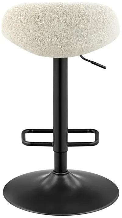 Koa KD Fabric Gaslift Swivel Bar Stool, Posh Ivory 