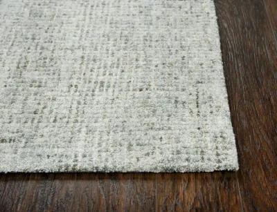 Talbot Light Gray Tweed Wool 3' x 5' Rectangle Rug