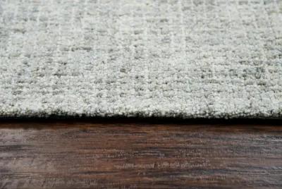 Talbot Light Gray Tweed Wool 3' x 5' Rectangle Rug