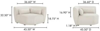 Amelia Corner Chair Warm White