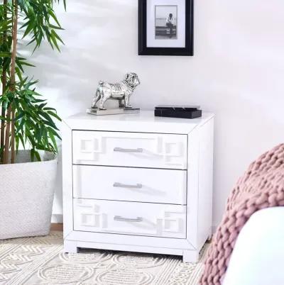 Raina Three Drawer Nightstand