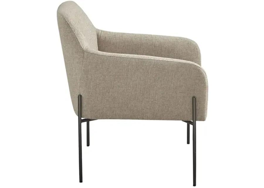 Madison Park Calder Beige Metal Leg Accent chair