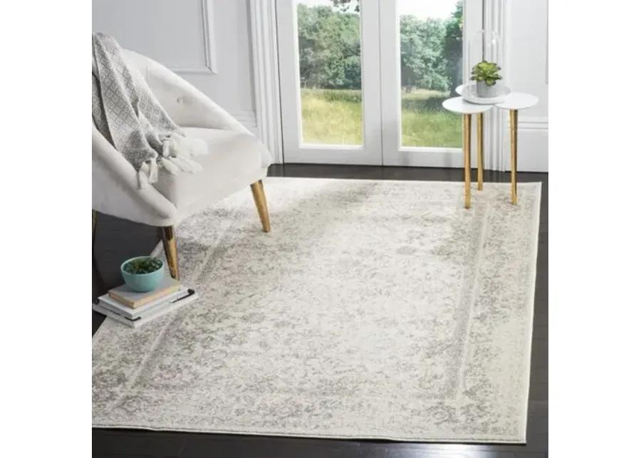 Adirondack Contemporary Ivory / Silver 4' X 6' Powerloomed Rug