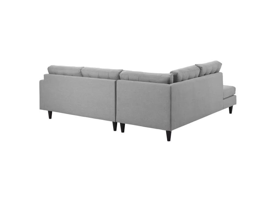 Empress 2-Piece Upholstered Left Facing Bumper Sectional