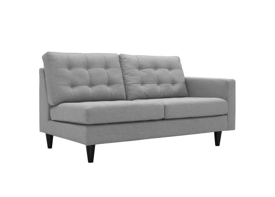 Empress 2-Piece Upholstered Left Facing Bumper Sectional