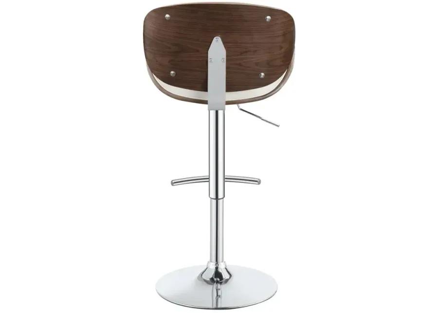 Harris Adjustable Bar Stool Ecru and Chrome