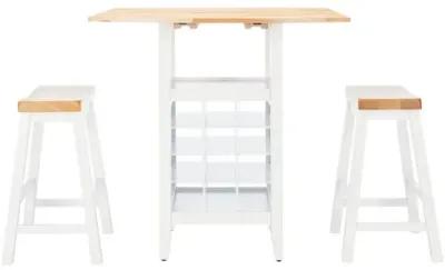  EMERIC 3 PC SET DROP LEAF PUB TABLE