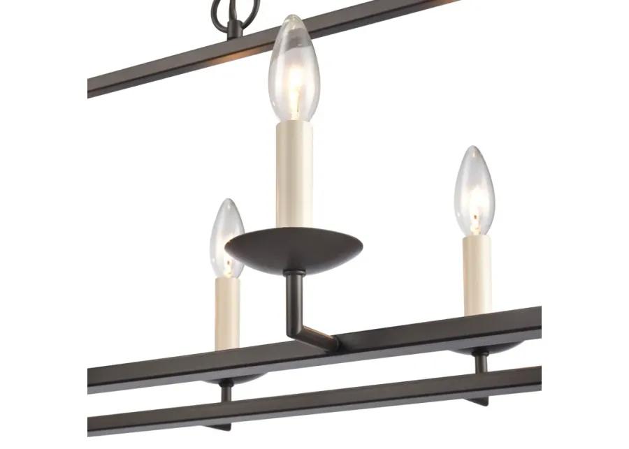 Joanie 34'' Wide 6-Light Linear Chandelier - Old Bronze