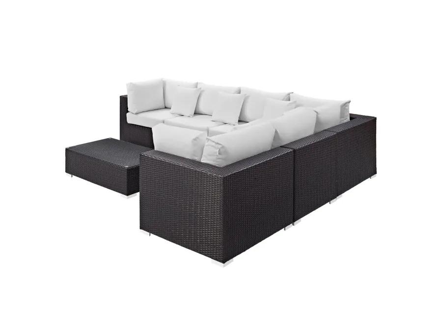 Convene 7 Piece Outdoor Patio Sectional Set