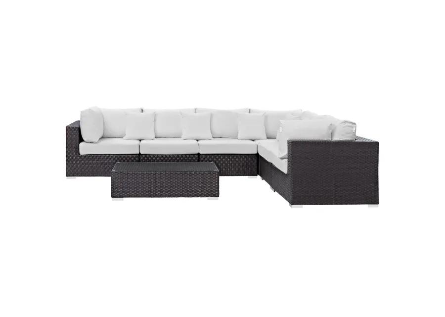 Convene 7 Piece Outdoor Patio Sectional Set