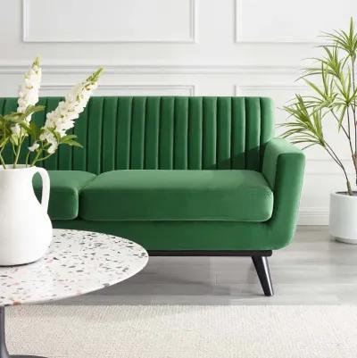 Engage Channel Tufted Performance Velvet Loveseat