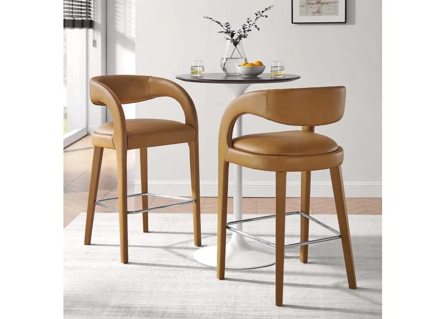 Pinnacle Vegan Leather Barstool  - Set of 2