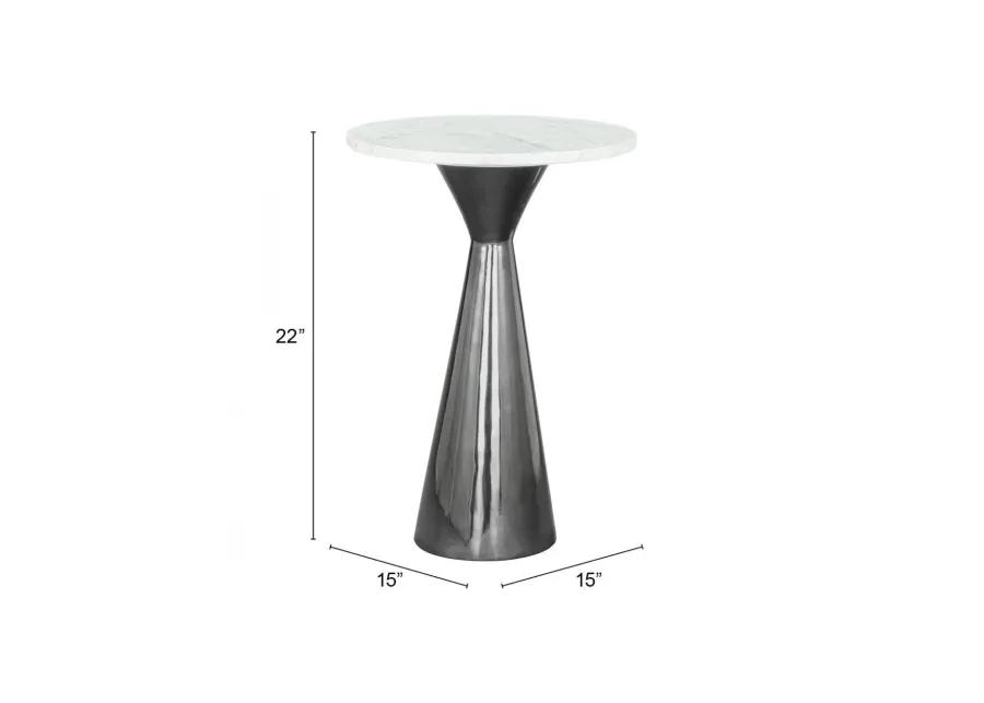 Tim Side Table White & Black