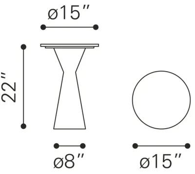 Tim Side Table White & Black