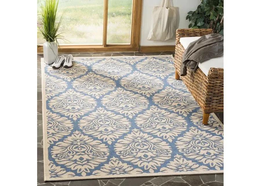 LINDEN 135 Collection LND135M-6SQ Blue / Creme 6'-7" X 6'-7" Square