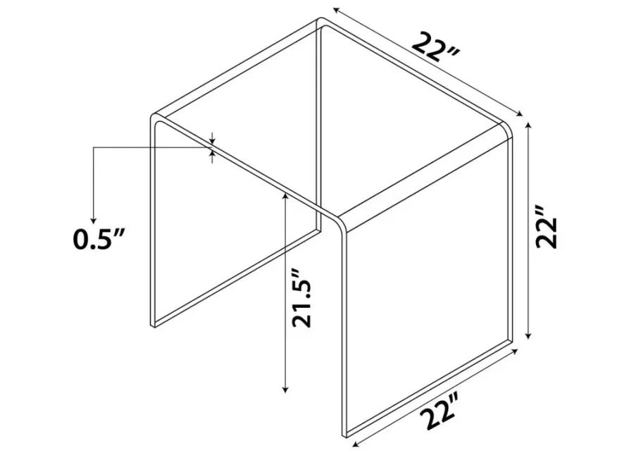 Ripley Square End Table Clear