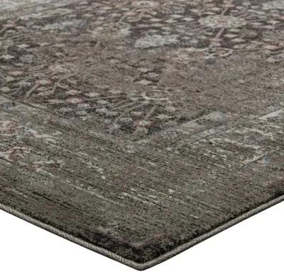 Berit Distressed Vintage Floral Lattice 8x10 Area Rug