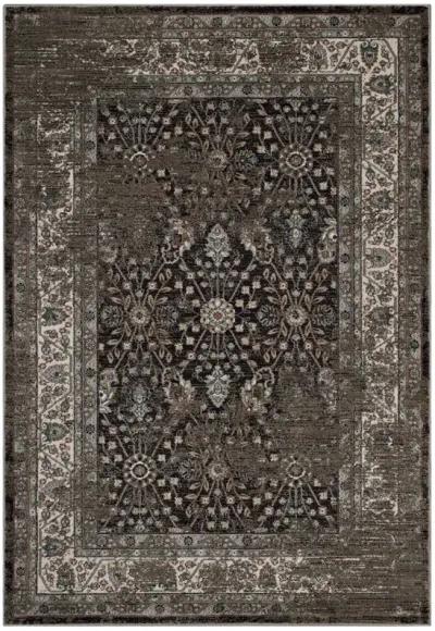 Berit Distressed Vintage Floral Lattice 8x10 Area Rug