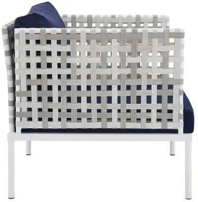 Harmony 8-Piece  Sunbrella® Basket Weave Outdoor Patio Aluminum Seating Set