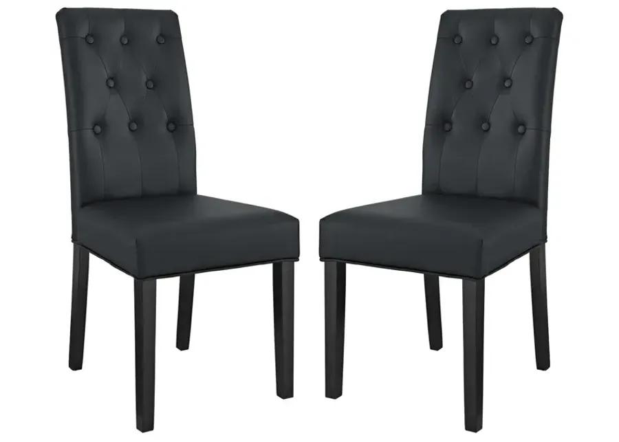 Confer Dining Side Chair Vinyl Set of 2