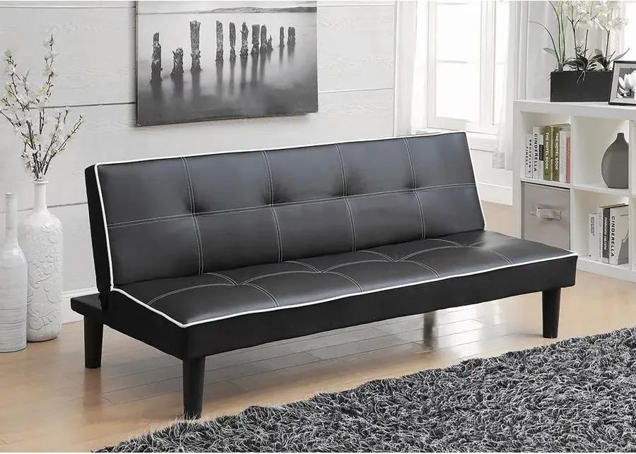 Katrina Tufted Upholstered Sofa Bed Black