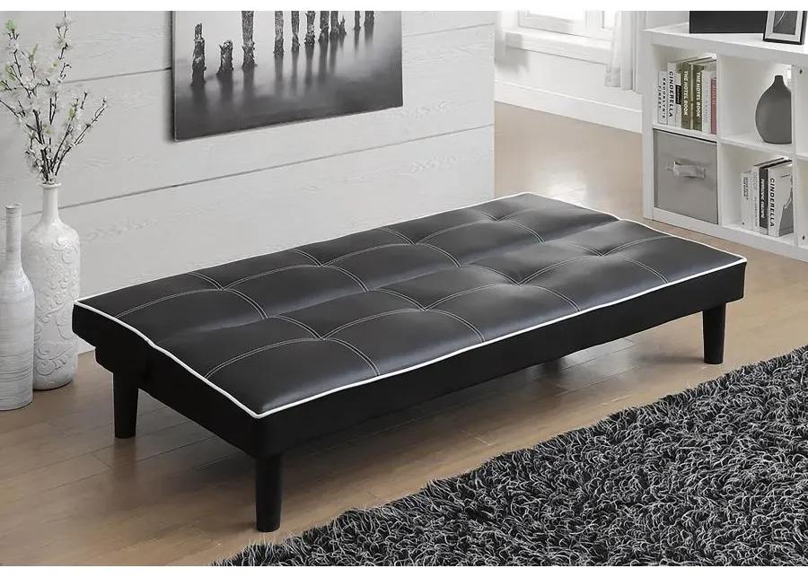 Katrina Tufted Upholstered Sofa Bed Black