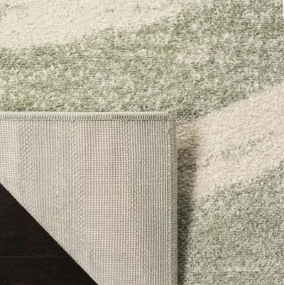 Adirondack Contemporary Sage / Cream 8' X 8' Square Powerloomed Rug