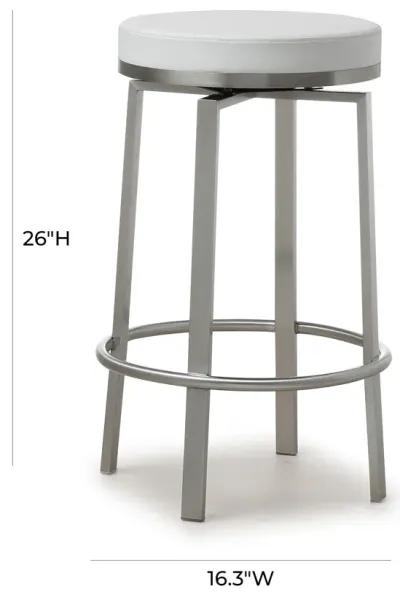 pratt white swivel counter stool - set of 2