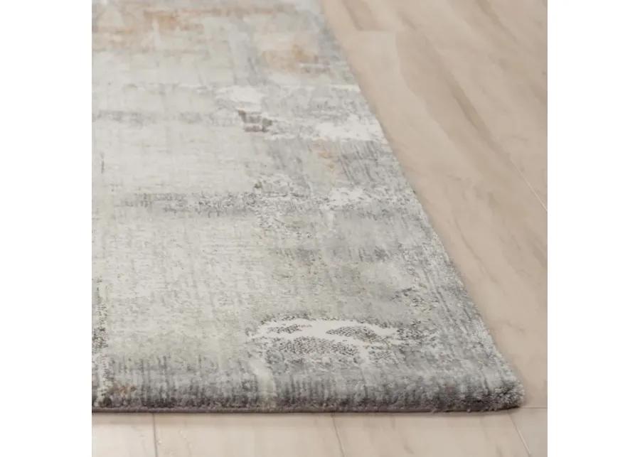 Anatolia Gray Abstract Recycled Polyester 5'2" x 7'9" Rectangle Rug